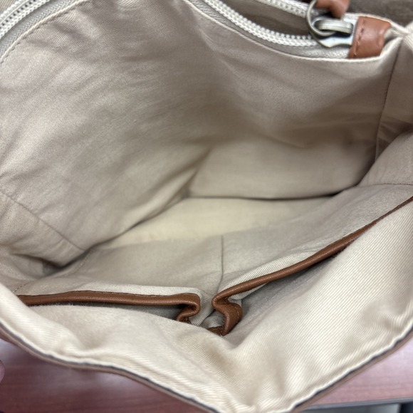 Lucky Brand LEATHER BACKPACK (Men/Women) COGNAC Gold Studded ADJUSTABLE STRAPS - Picture 7 of 9